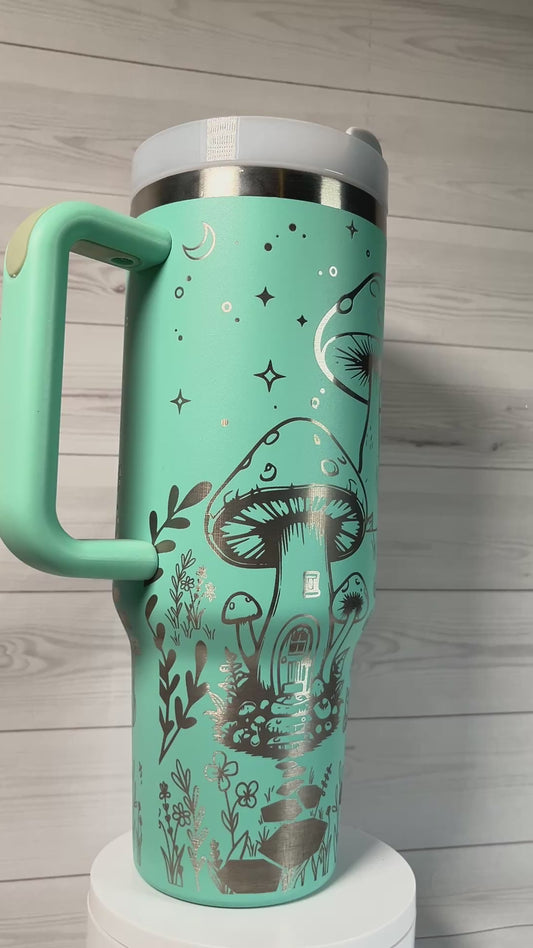 Mushroom Village 40 oz tumbler