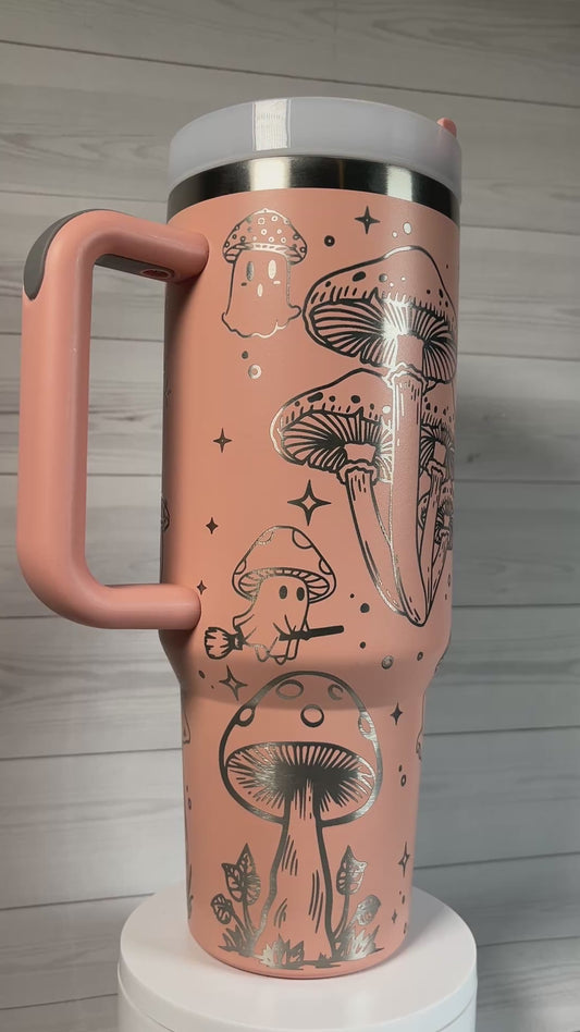 Mushroom Ghosts 40 oz tumbler