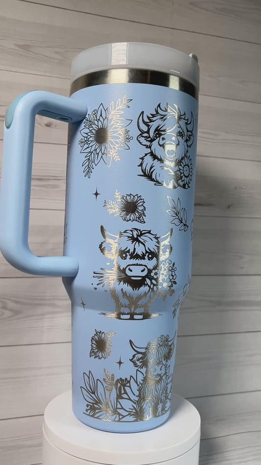 Highland Cow 40 oz tumbler
