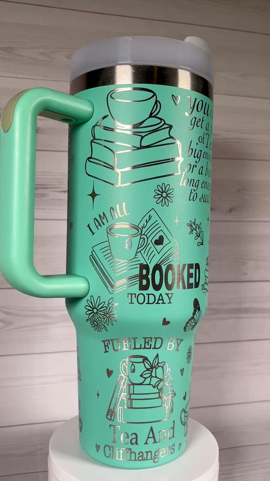 Books & Tea 40 oz tumbler